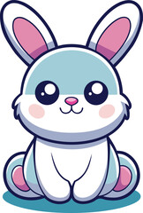 Cartoon Rabbit, Cute Cartoon Rabbit, Cute Cartoon Rabbit Vector Set, Adorable Rabbit Vector Art