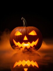 Glowing Jack o' Lantern Photoshoot for Halloween Celebration