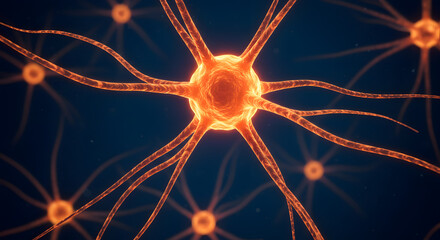 Interconnected neural network showcasing complex communication pathways and biological intricacy under digital
