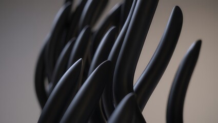 Abstract close-up of black plant leaves with subtle color accents
