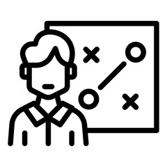 Employee Reviewing Strategy Board