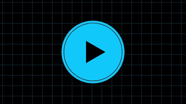 Play Button Live Streaming Template Transparent Sign of Streaming. Broadcasting Online Video Video player icon triangle shape button icon animation with Transparent background.