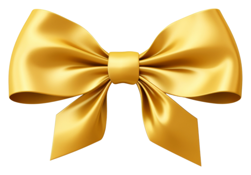 PNG Decorative gold bow with long ribbon white background celebration accessories. - Powered by Adobe
