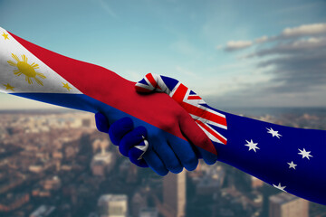Shaking hands Philippines and_Australia