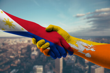 Shaking hands Philippines and_Bhutan