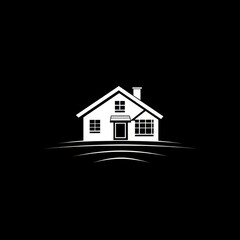 Minimalist house design logo suitable for real estate or home services businesses