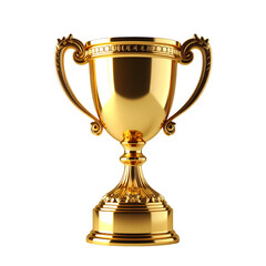 Gold Trophy Cup Symbolizing Victory Achievement and Success