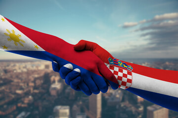 Shaking hands Philippines and_Croatia