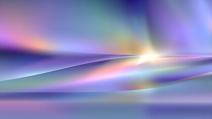 Abstract image of pastel colored light streaks and curves.