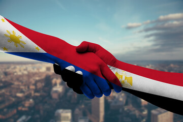 Shaking hands Philippines and_Egypt