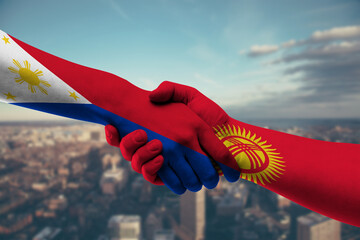 Shaking hands Philippines and_Kyrgyzstan