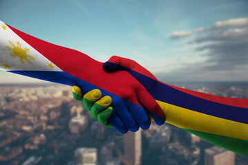 Shaking hands Philippines and_Mauritius