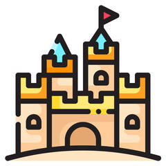 Travel Icon Set. This is lineal color icon style. 