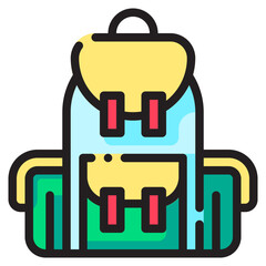 Travel Icon Set. This is lineal color icon style. 