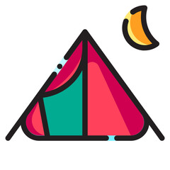 Travel Icon Set. This is lineal color icon style. 