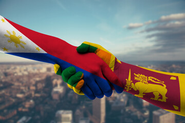 Shaking hands Philippines and_Sri Lanka