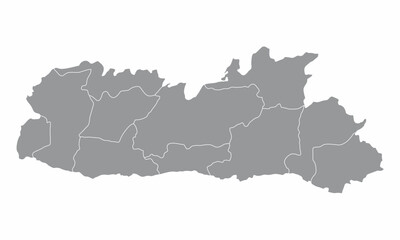 Meghalaya administrative map