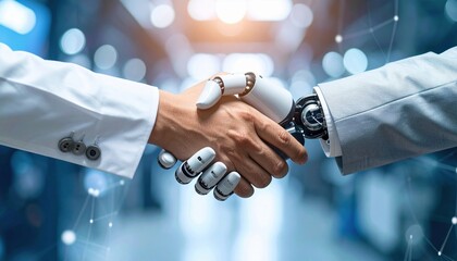 Two Professionals Engaged in a Firm Handshake in Urban Setting Symbolizing Cooperation and Trust