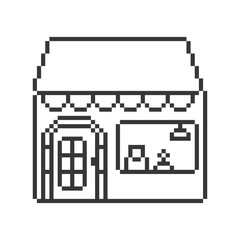store front shop pixel art