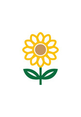 Simple illustration of a sunflower