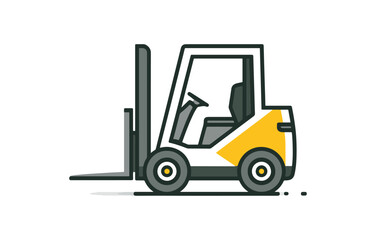 Naklejka premium Forklift illustration isolated on black background