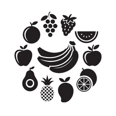 Apple Banana Orange Avocado Lemon Pineapple