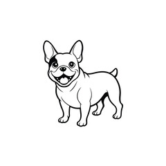 Fototapeta premium Dog line art