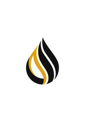 Abstract drop shape design element