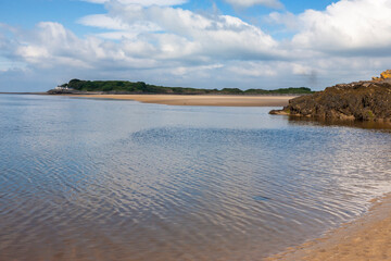 Low tide on Carreg Wen Beach, Porthmadog, Gwynedd, North Wales