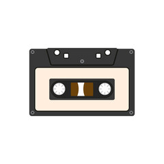 Retro Classic Cassette Tape Clip Art Rainbow Colors Record Music Radio Audio Vintage Cute Case Illustration