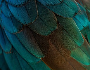Obraz premium Close-up of vibrant bird feathers (1)