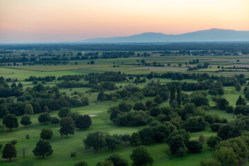 Oberrheinebene Mit Vogesen Elsass Vom