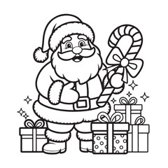 cute Santa Claus coloring page icon