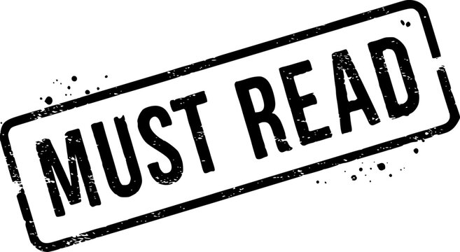 Must read grunge rubber stamp
