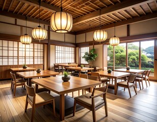 Fototapeta premium Tranquil Japanese Tea Room Interior.