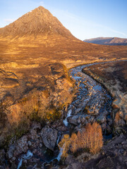 Der Buachaille Etive Mor in den Glencoe Mountains in den Highlands von Schottland