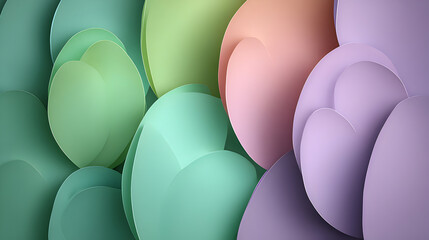 Close-up of pastel-colored smooth, round objects.