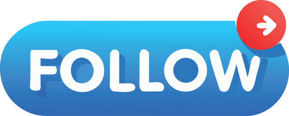 Abstract geometric composition Follow Button with vibrant color accents