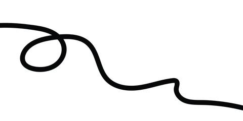 Squiggle Curly Line. Decorative Design Element. vector file illustration.