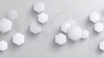 Abstract hexagonal pattern on gray background representing molecular structure and genetic research, futuristic concept of chemical engineering, biotechnology, innovation in healthcare, medical scienc