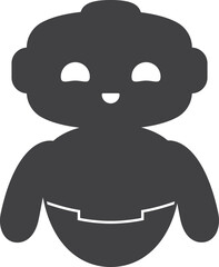 silhouettes  robotic  on white background	