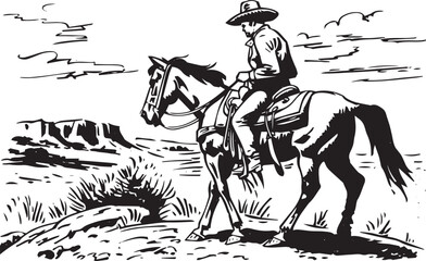 cowboy and his horse