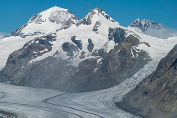 Blick vom Eggishorn auf M&ouml;nch, Trugberg, Eiger und Konkordiaplatz