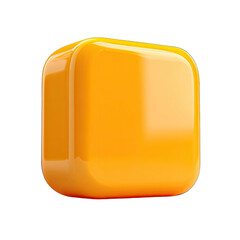 Bright, smooth, square, orange icon