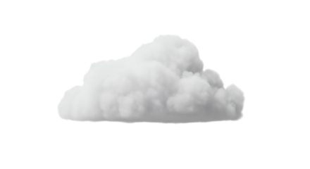 Fluffy white cloud isolated on a black background with no shadows