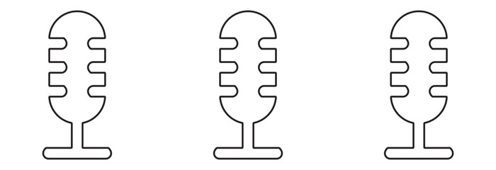 Microphone icon set. Different microphone collection. Vector. Studio Symbol collection. Voice icon symbol buttons. Vector illustration eps 10