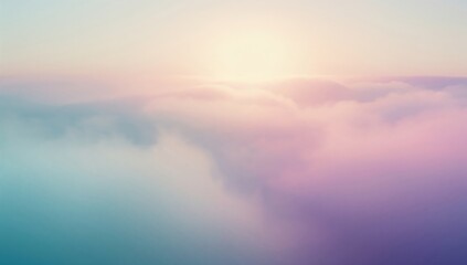 Fototapeta premium Dreamlike pastel fog blends soft hues into serene abstract fading horizon