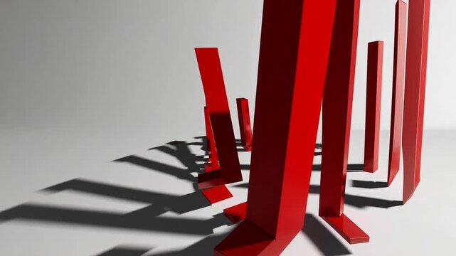three-dimensional crimson column chart spiral staircase three-dimensional growth chart