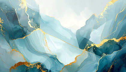 Naklejka premium Silky Marble Gradient Background with Subtle Gold Veins — Copy Space