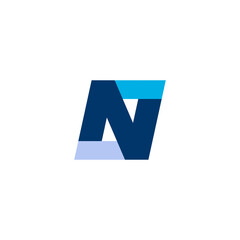 N letter branding simple minimalist